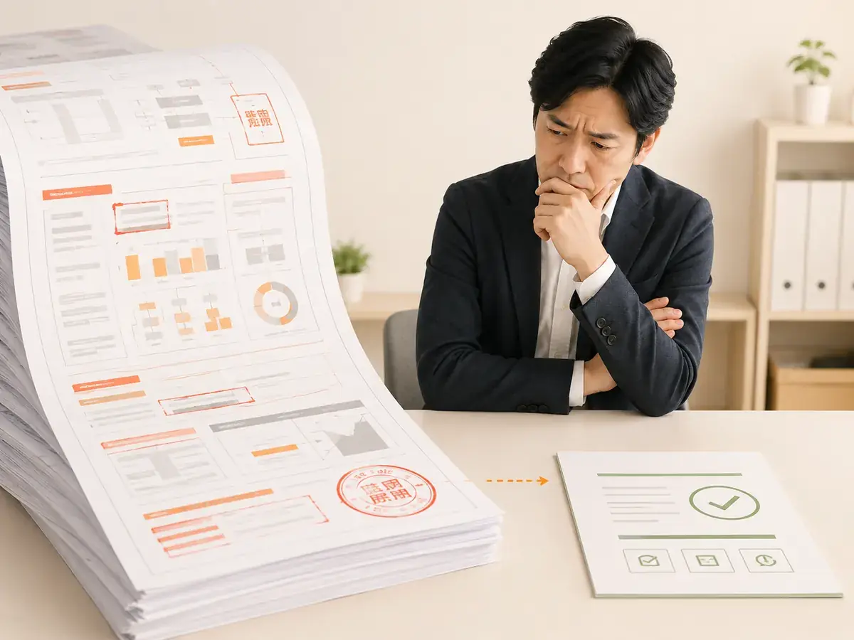 高額な見積書を前に悩む経営者